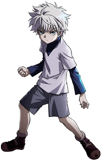 Imagem do personagem killua, do anime hunter x hunter.