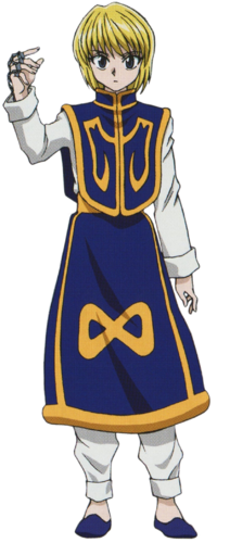 Imagem do personagem kurapika, do anime hunter x hunter.