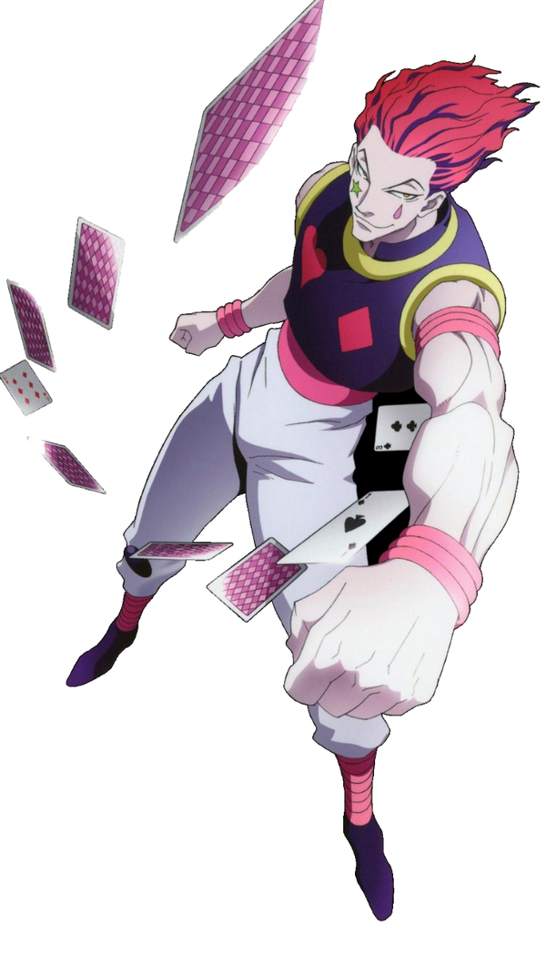 Imagem do personagem hisoka, do anime hunter x hunter.